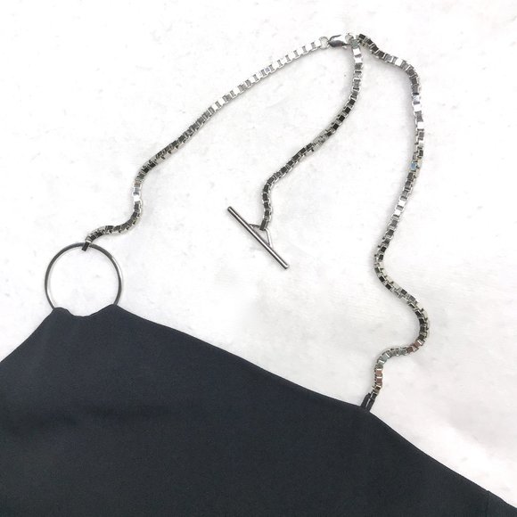 Auc Thierry Mugler Asymmetric Chain Halter Dress FR42 - Picture 6 of 15